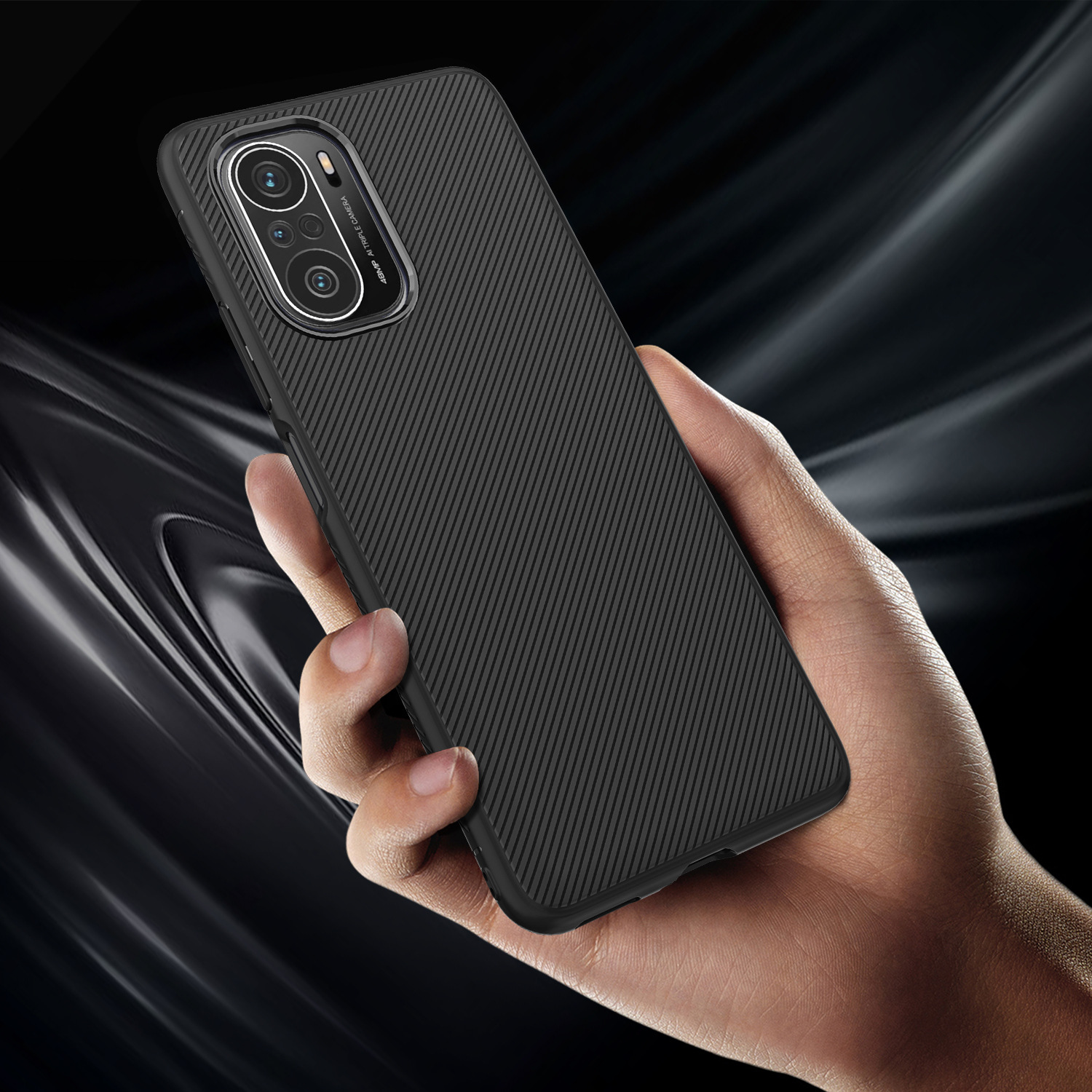 Bakeey-for-POCO-F3-Global-Version-Case-Carbon-Fiber-Texture-Slim-Soft-Silicone-Shockproof-Protective-1844941-1