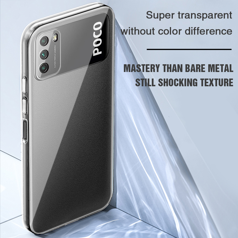 Bakeey-for-POCO-M3-Case-Crystal-Clear-Transparent-Ultra-Thin-Non-Yellow-with-Lens-Protector-Soft-TPU-1785326-3