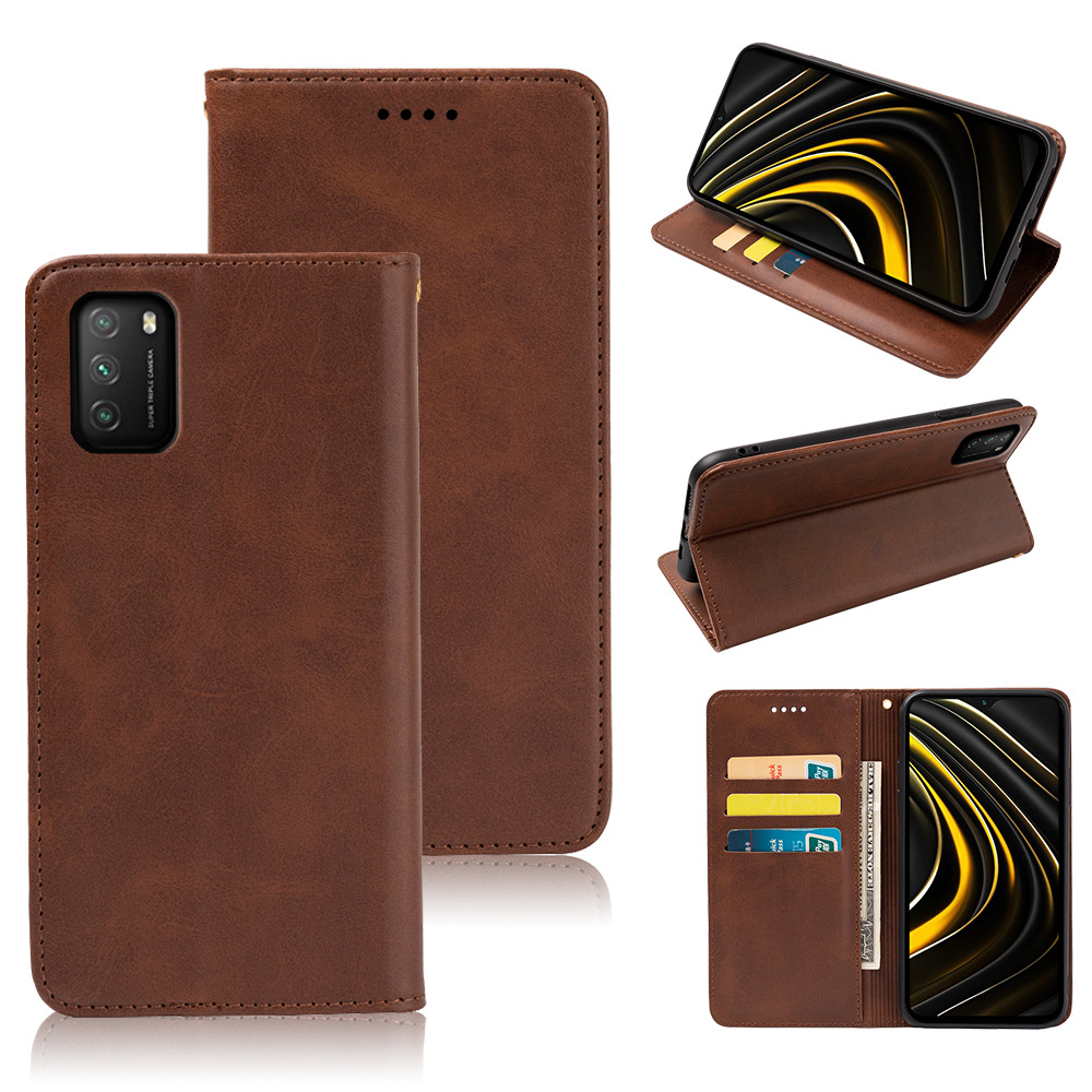 Bakeey-for-POCO-M3-Case-Magnetic-Flip-with-Multi-Card-Slots-Wallet-Stand-PU-Leather-Full-Body-Cover--1805309-4