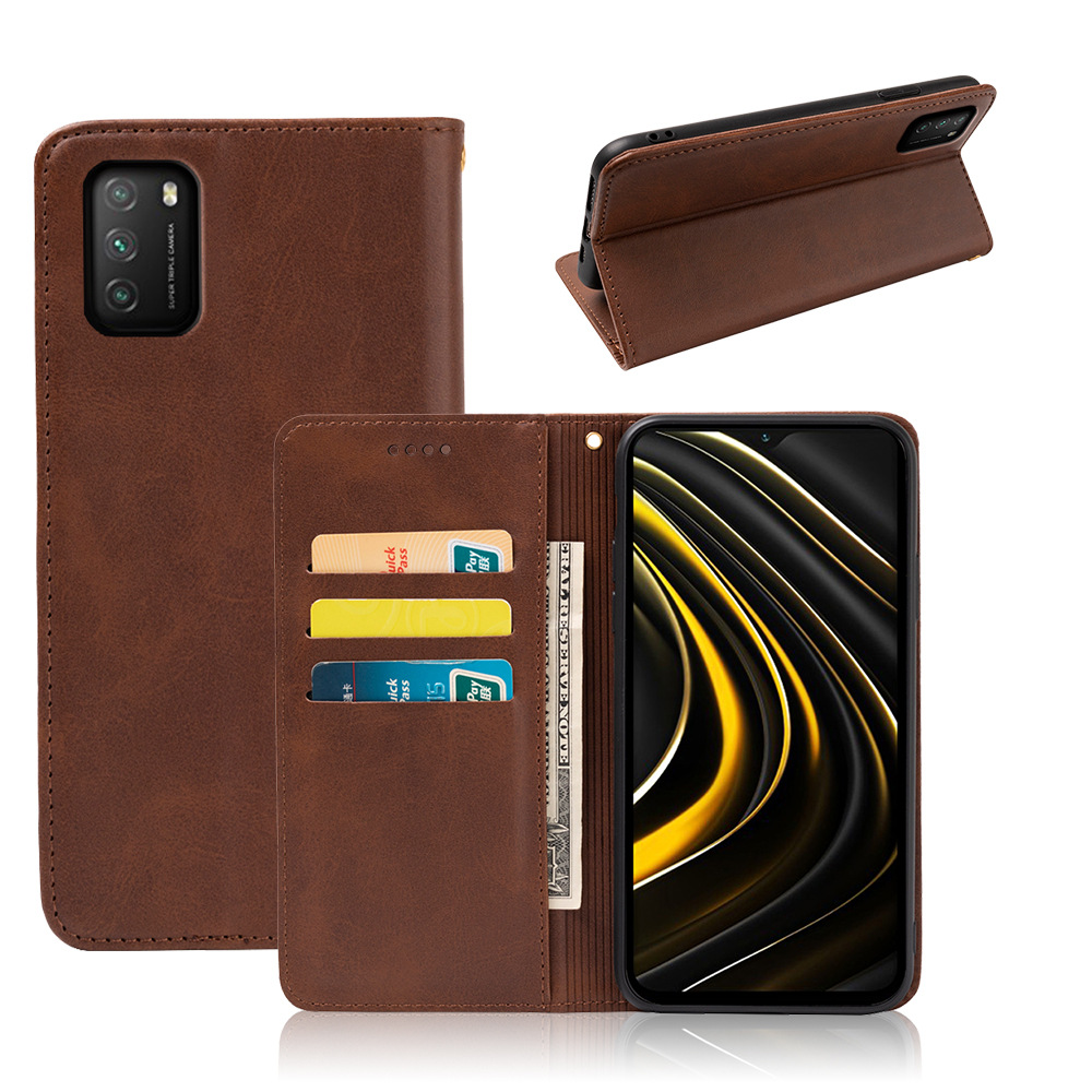 Bakeey-for-POCO-M3-Case-Magnetic-Flip-with-Multi-Card-Slots-Wallet-Stand-PU-Leather-Full-Body-Cover--1805309-5