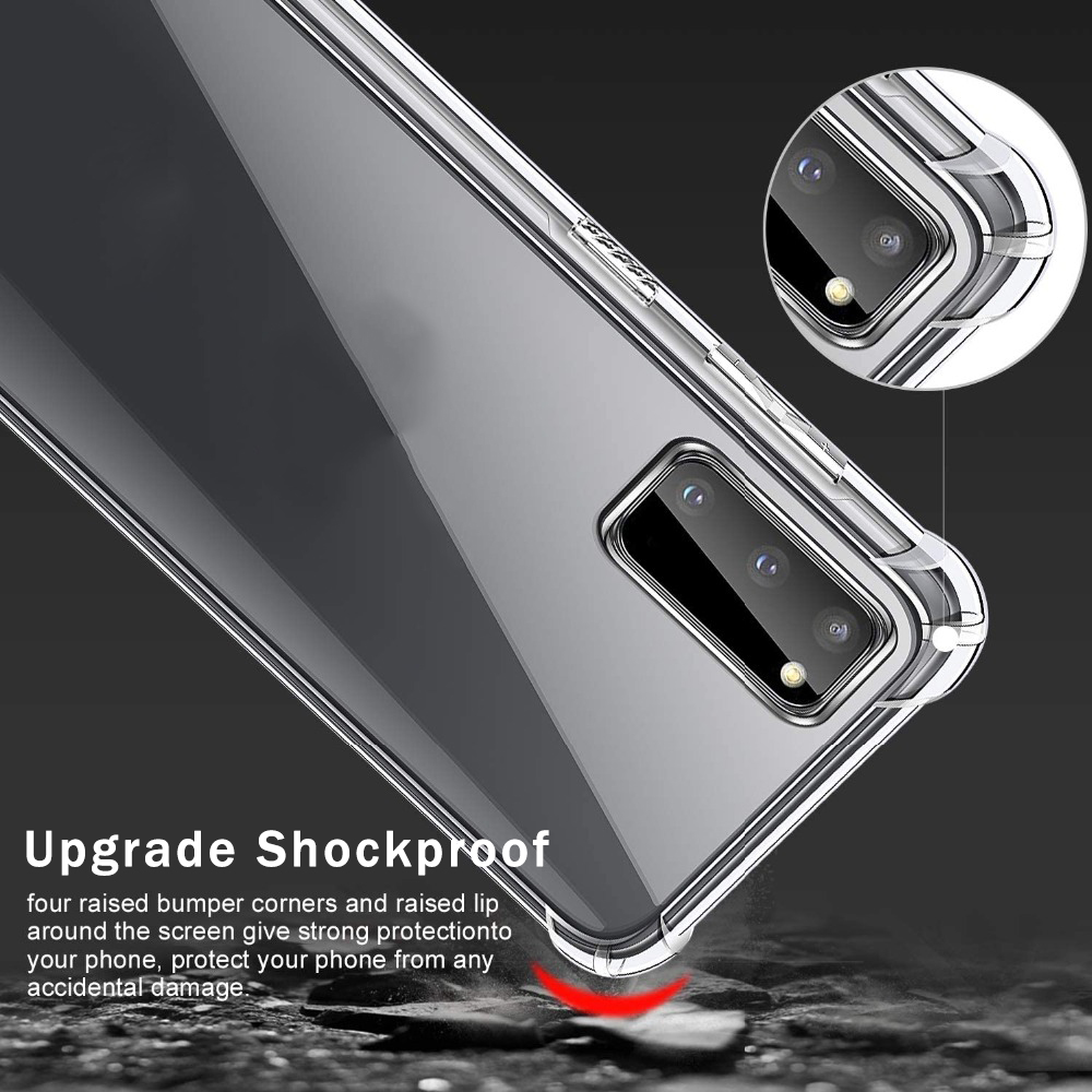 Bakeey-for-Samsung-Galaxy-Note-20-Case-with-Air-Bag-Shockproof-Transparent-Non-Yellow-Soft-TPU-Prote-1726764-3