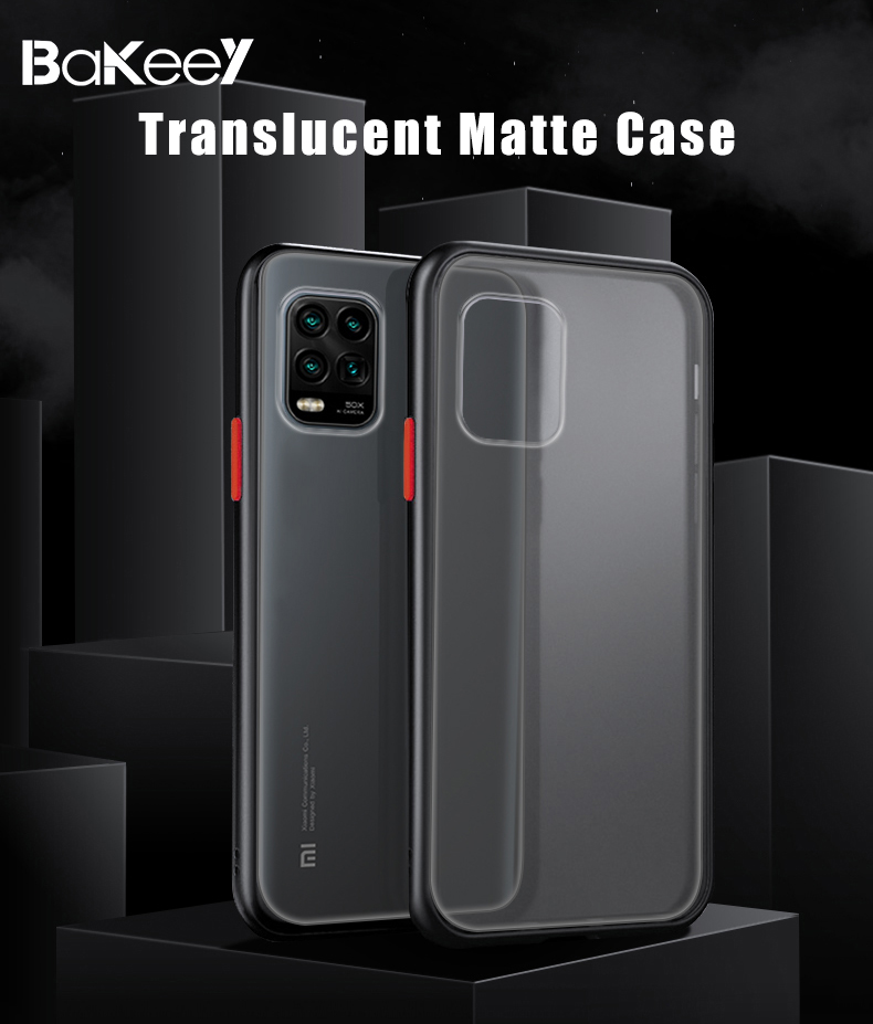 Bakeey-for-Xiaomi-Mi-10-Lite-Case-Shockproof-Anti-fingerprint-Matte-Translucent-Hard-PC--Soft-TPU-Ed-1693636-1
