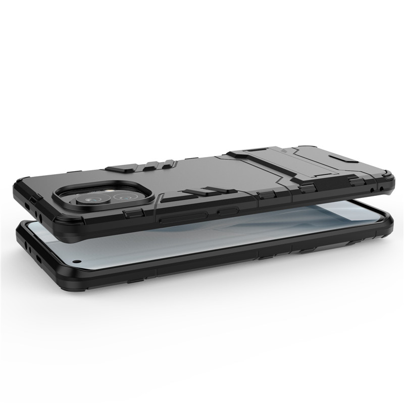 Bakeey-for-Xiaomi-Mi-11-Case-Armor-with-Bracket-Shockproof-PC-Protective-Case-Back-Cover-Non-Origina-1825793-4