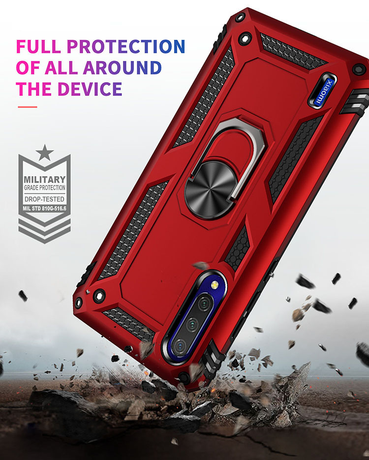 Bakeey-for-Xiaomi-Mi-Note-10-Lite-Case-Armor-Magnetic-Shockproof-with-Finger-Ring-Holder-Stand-PC-Pr-1734991-6