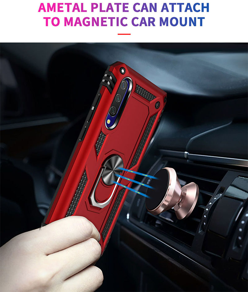 Bakeey-for-Xiaomi-Mi-Note-10-Lite-Case-Armor-Magnetic-Shockproof-with-Finger-Ring-Holder-Stand-PC-Pr-1734991-7