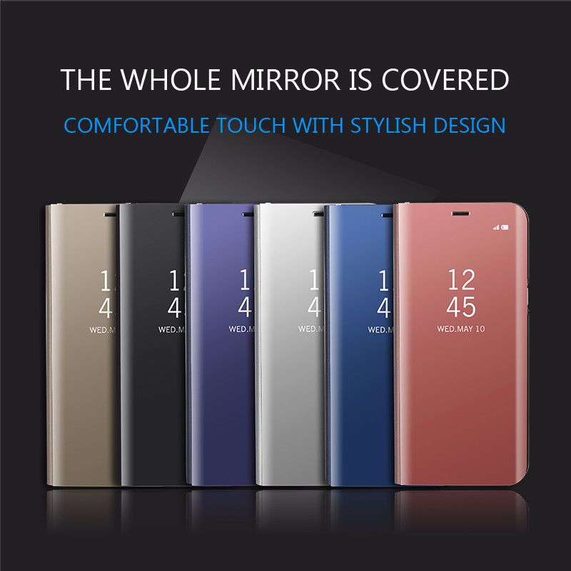Bakeey-for-Xiaomi-Redmi-10-Case-Foldable-Flip-Plating-Mirror-Window-View-Shockproof-Full-Cover-Prote-1914692-7