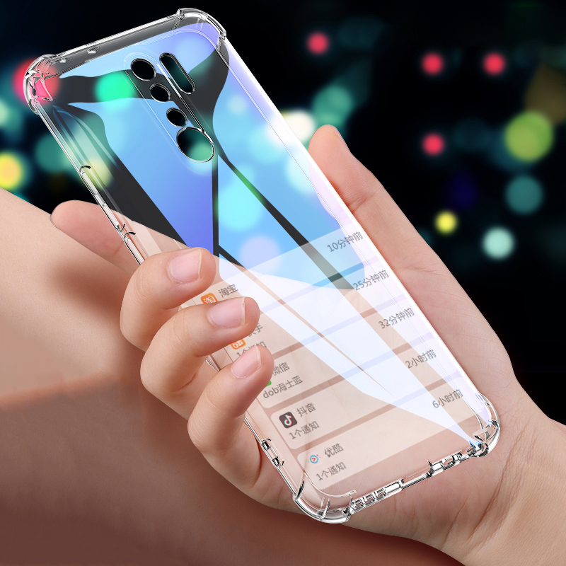 Bakeey-for-Xiaomi-Redmi-9-Case-Air-Bag-Shockproof-with-Lens-Protect-Transparent-Non-yellow-Soft-TPU--1706435-9