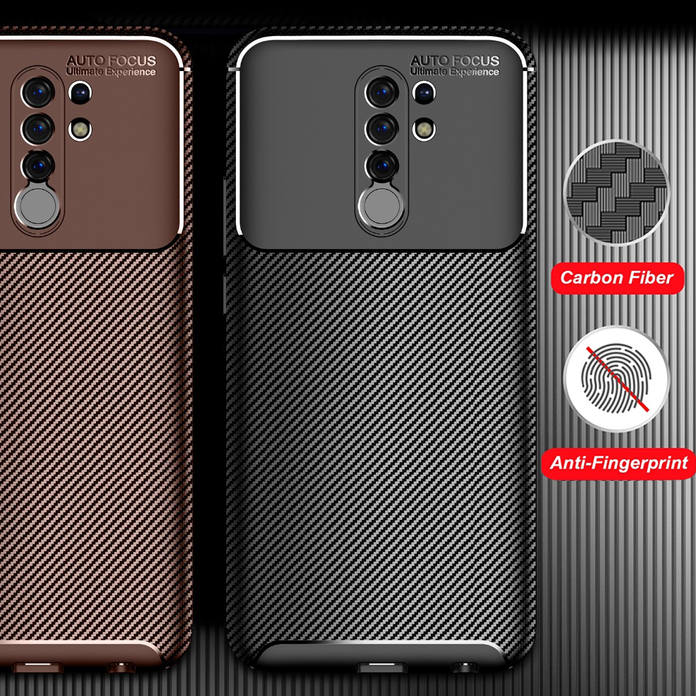 Bakeey-for-Xiaomi-Redmi-9-Case-Luxury-Carbon-Fiber-Pattern-Shockproof-Silicone-Protective-Case-Back--1708169-3