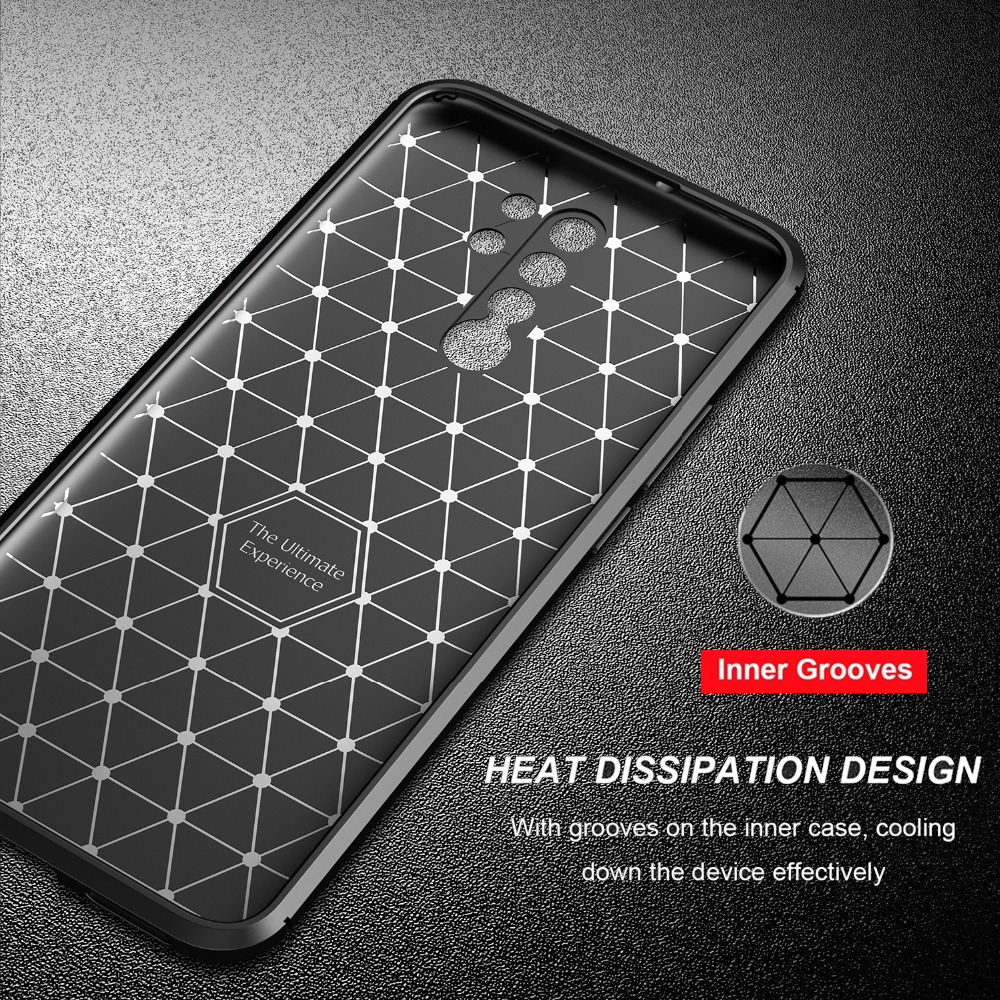 Bakeey-for-Xiaomi-Redmi-9-Case-Luxury-Carbon-Fiber-Pattern-Shockproof-Silicone-Protective-Case-Back--1708169-5