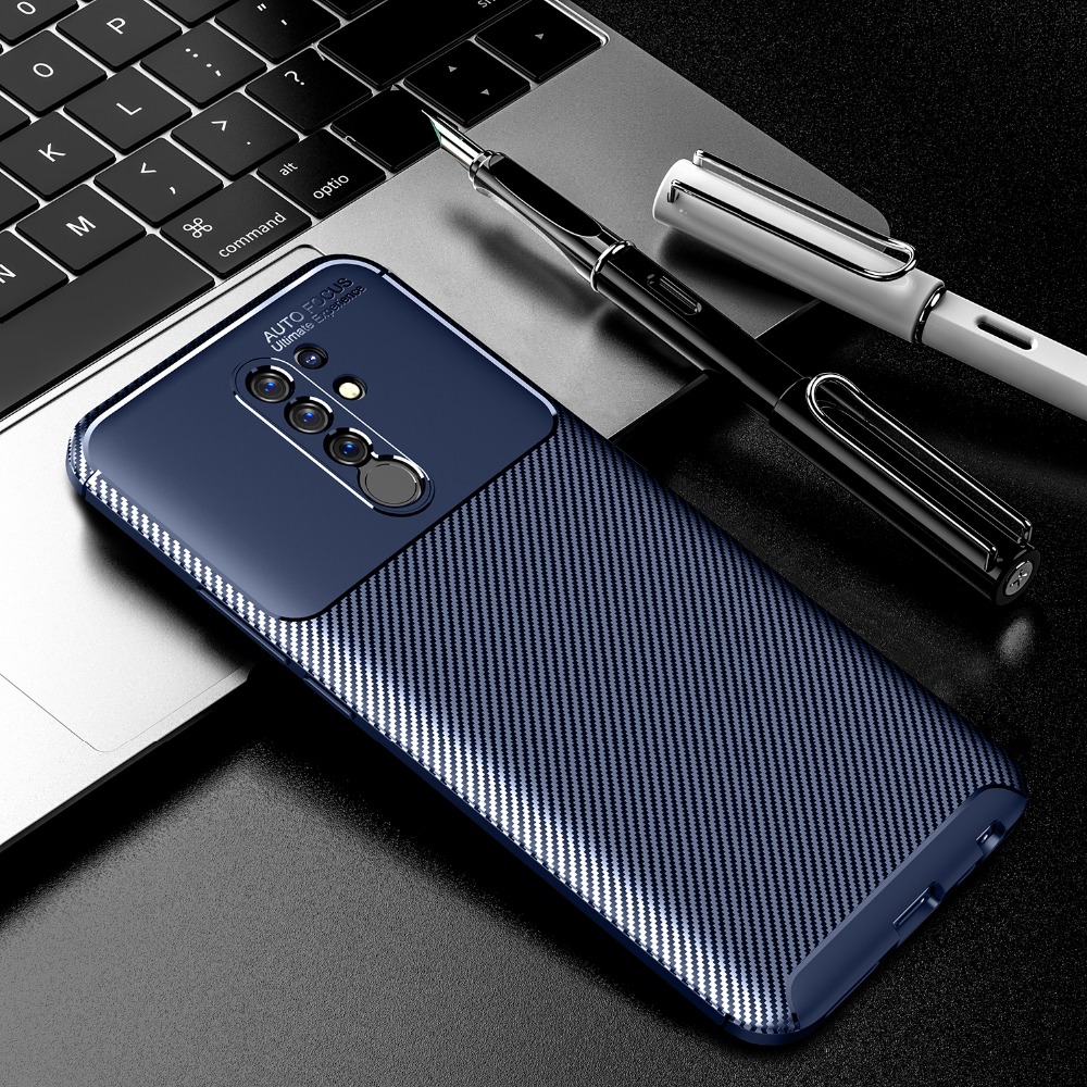 Bakeey-for-Xiaomi-Redmi-9-Case-Luxury-Carbon-Fiber-Pattern-Shockproof-Silicone-Protective-Case-Back--1708169-10