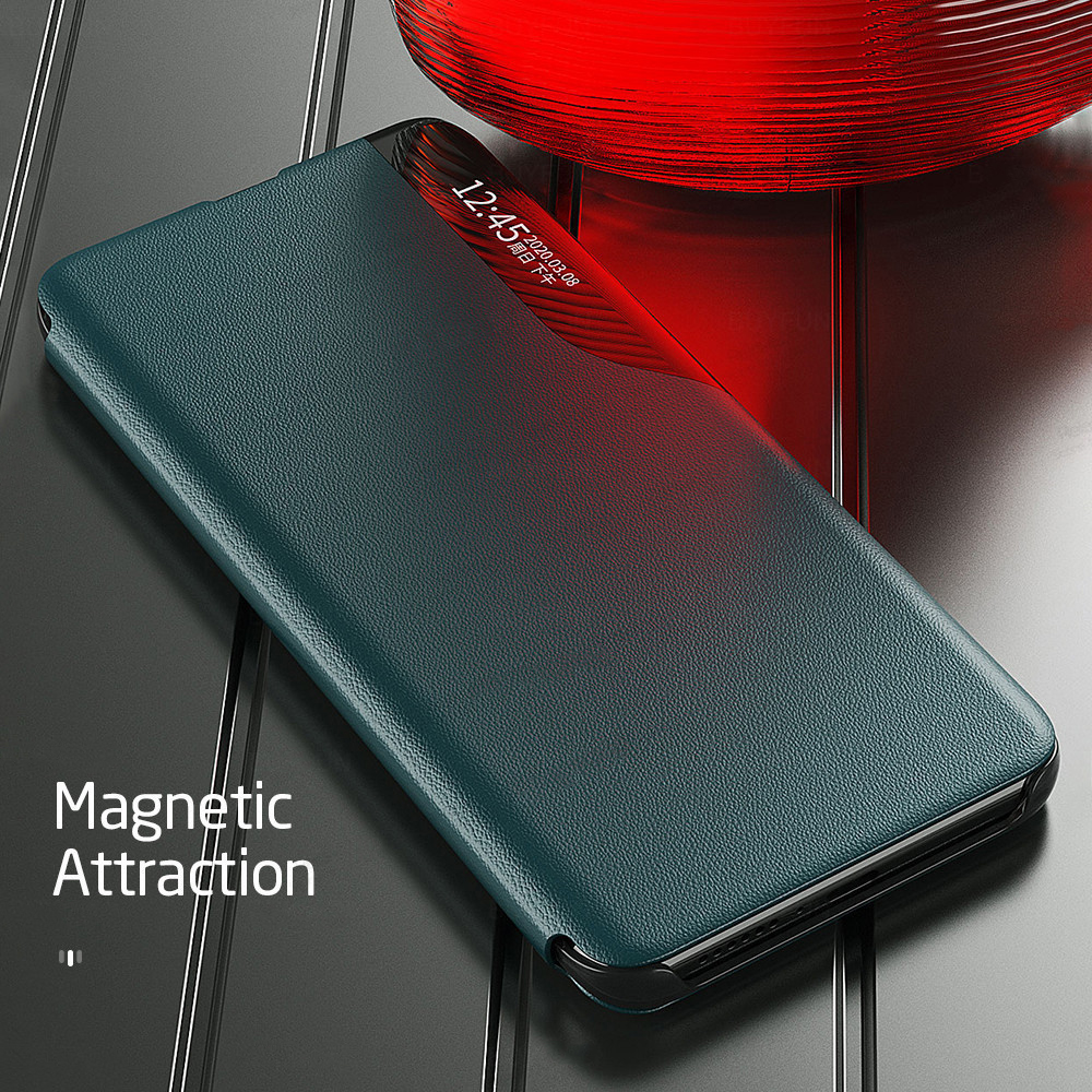 Bakeey-for-Xiaomi-Redmi-Note-10-Redmi-Note-10S-Case-Magnetic-Flip-Smart-Sleep-Window-View-Shockproof-1846599-7