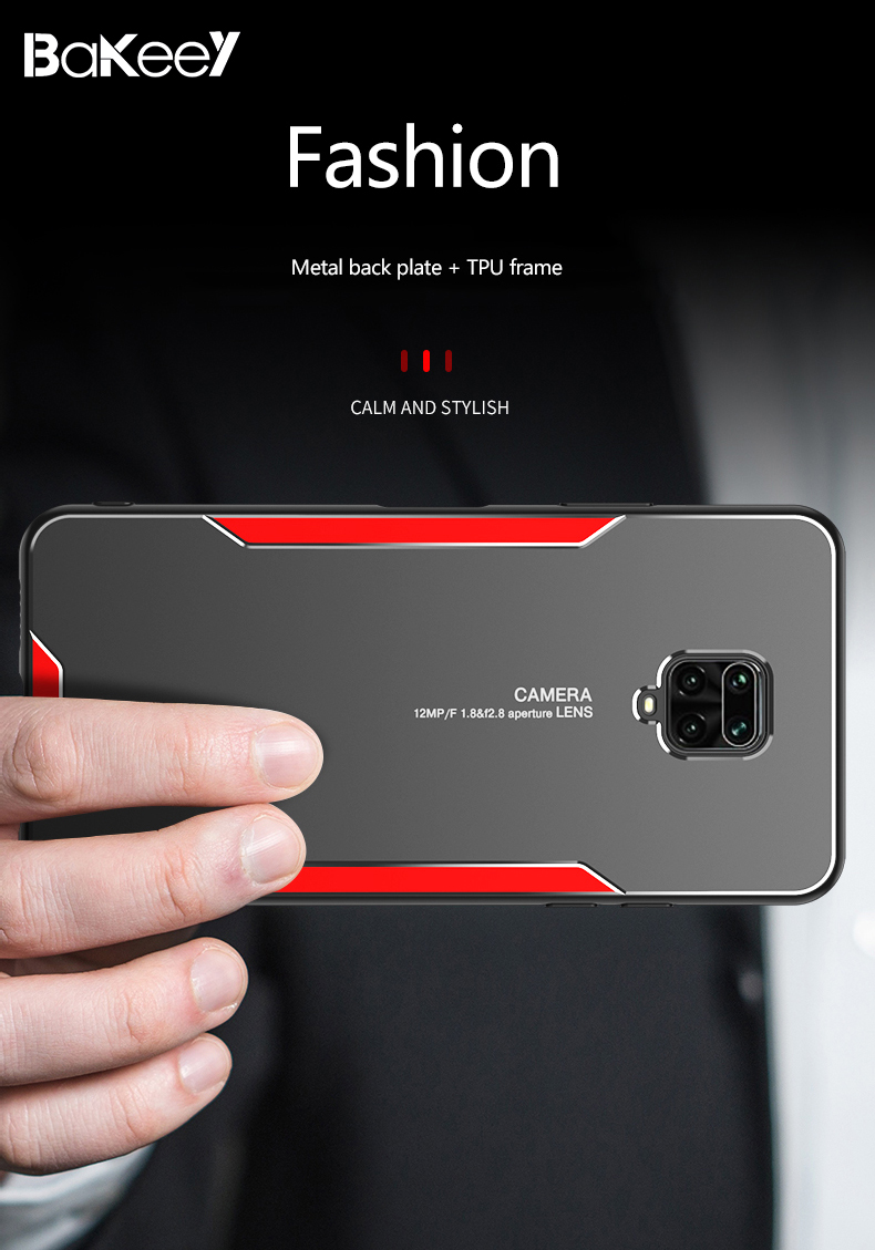 Bakeey-for-Xiaomi-Redmi-Note-9--Redmi-10X-4G-Case-Matte-Metal--TPU-Edge-Shockproof-Anti-Fingerprint--1695776-2