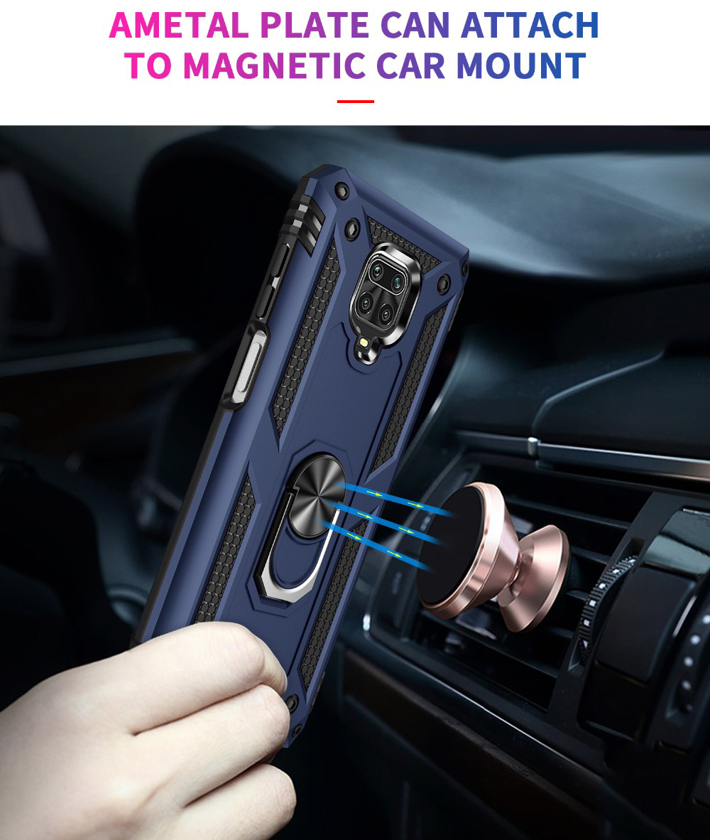 Bakeey-for-Xiaomi-Redmi-Note-9-Case-Armor-Magnetic-Adsorption-Shockproof-with-Finger-Ring-Holder-Sta-1734989-6