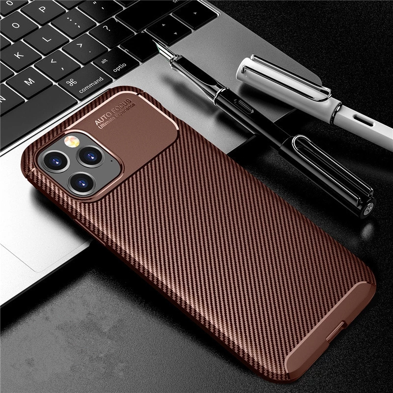 Bakeey-for-iPhone-12-12-Pro-61quot-Case-Luxury-Carbon-Fiber-Pattern-with-Lens-Protector-Shockproof-S-1782453-10