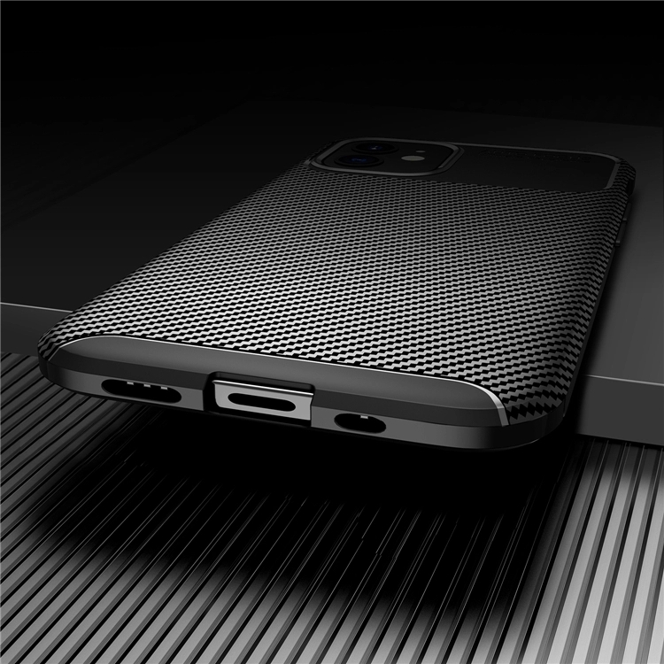 Bakeey-for-iPhone-12-Mini-54quot-Case-Luxury-Carbon-Fiber-Pattern-with-Lens-Protector-Shockproof-Sil-1782452-5