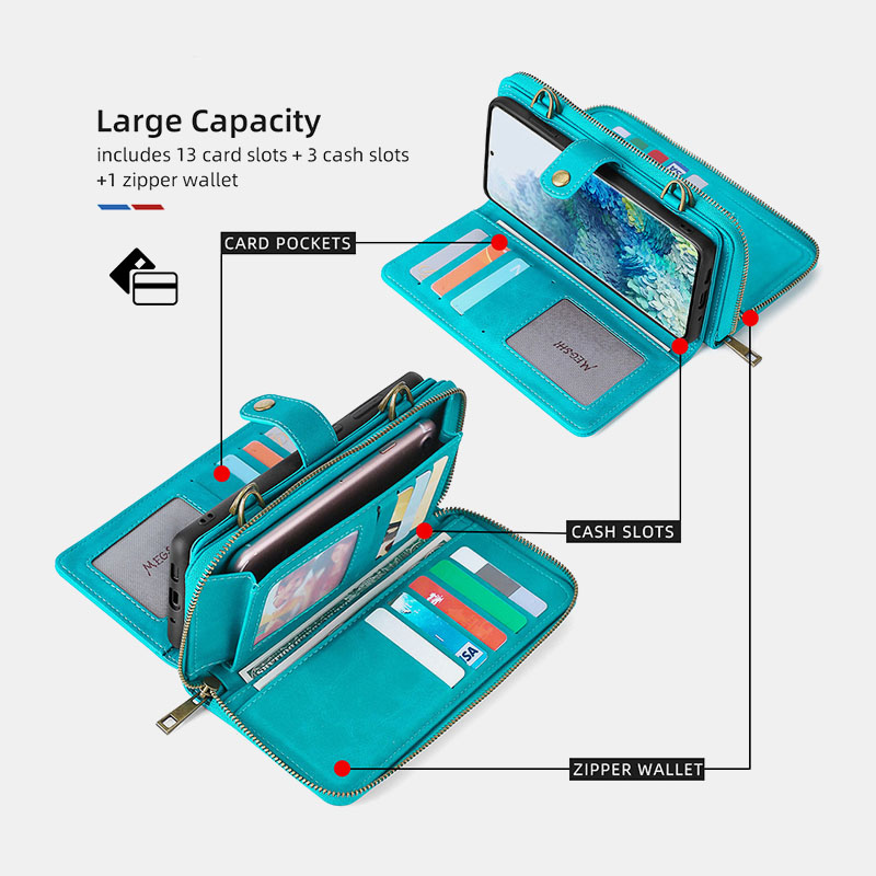 Bakeey-for-iPhone-12-Pro-Max-for-iP11-Flip-Case-Magnetic-with-Large-Capacity-Multi-Card-Slot-Stand-D-1842558-4