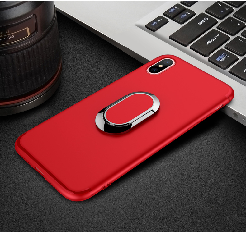 Bakeeytrade-360deg-Adjustable-Metal-Ring-Kickstand-Magnetic-Adsorption-TPU-Case-for-iPhone-X-1197641-11