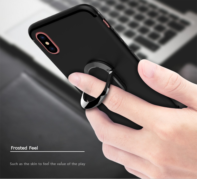 Bakeeytrade-360deg-Adjustable-Metal-Ring-Kickstand-Magnetic-Adsorption-TPU-Case-for-iPhone-X-1197641-8