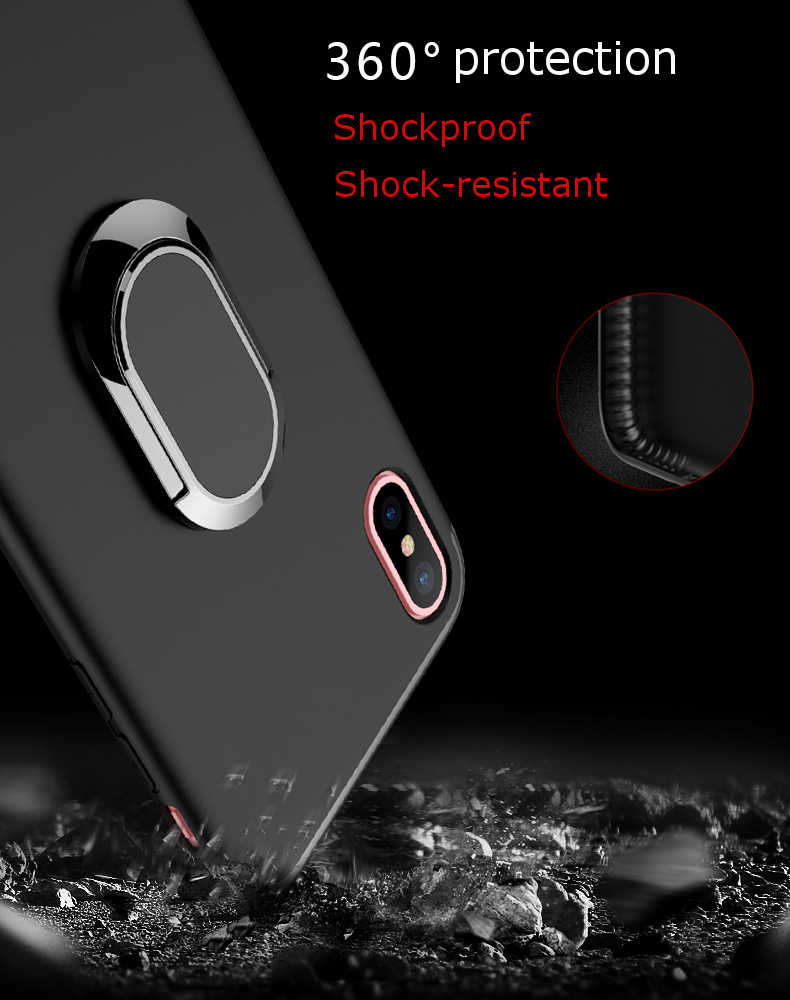 Bakeeytrade-360deg-Adjustable-Metal-Ring-Kickstand-Magnetic-Adsorption-TPU-Case-for-iPhone-X-1197641-9