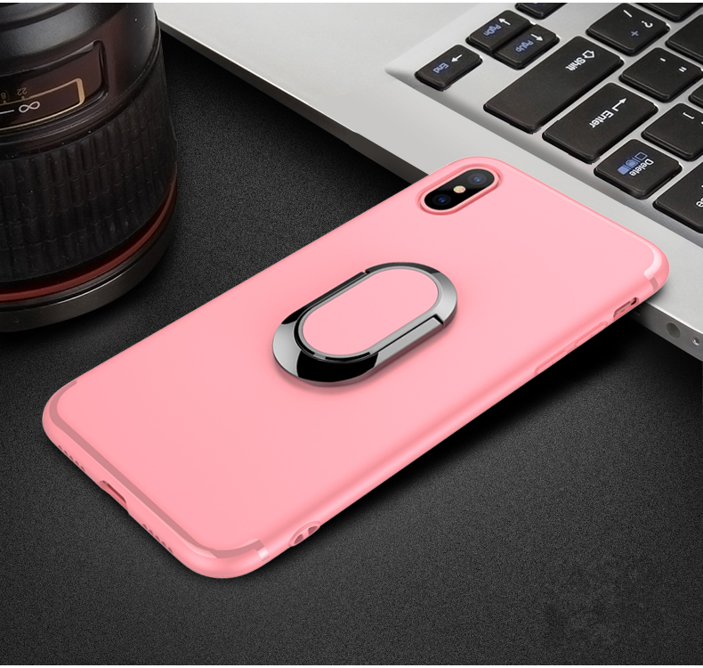 Bakeeytrade-360deg-Adjustable-Metal-Ring-Kickstand-Magnetic-Adsorption-TPU-Case-for-iPhone-X-1197641-10