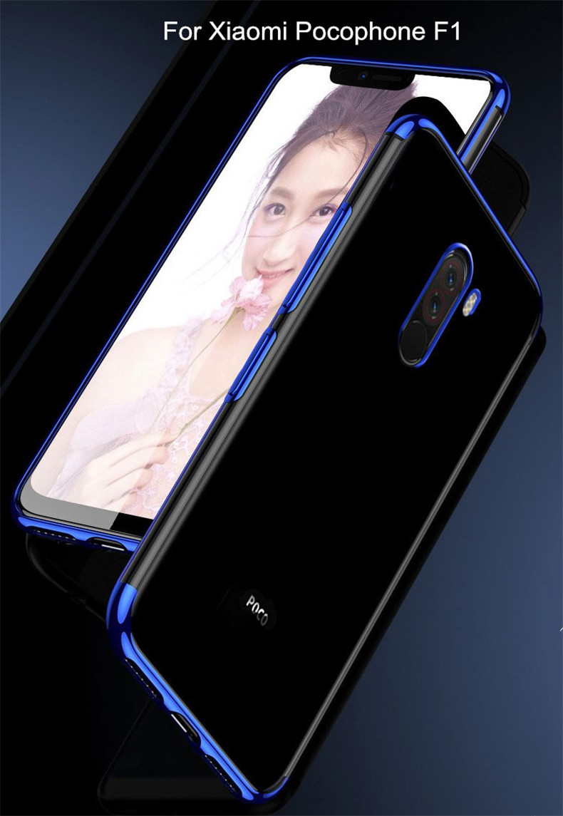 Bakeeytrade-Color-Plating-Transparent-Soft-TPU-Back-Cover-Protective-Case-for-Xiaomi-Pocophone-F1-No-1354402-1