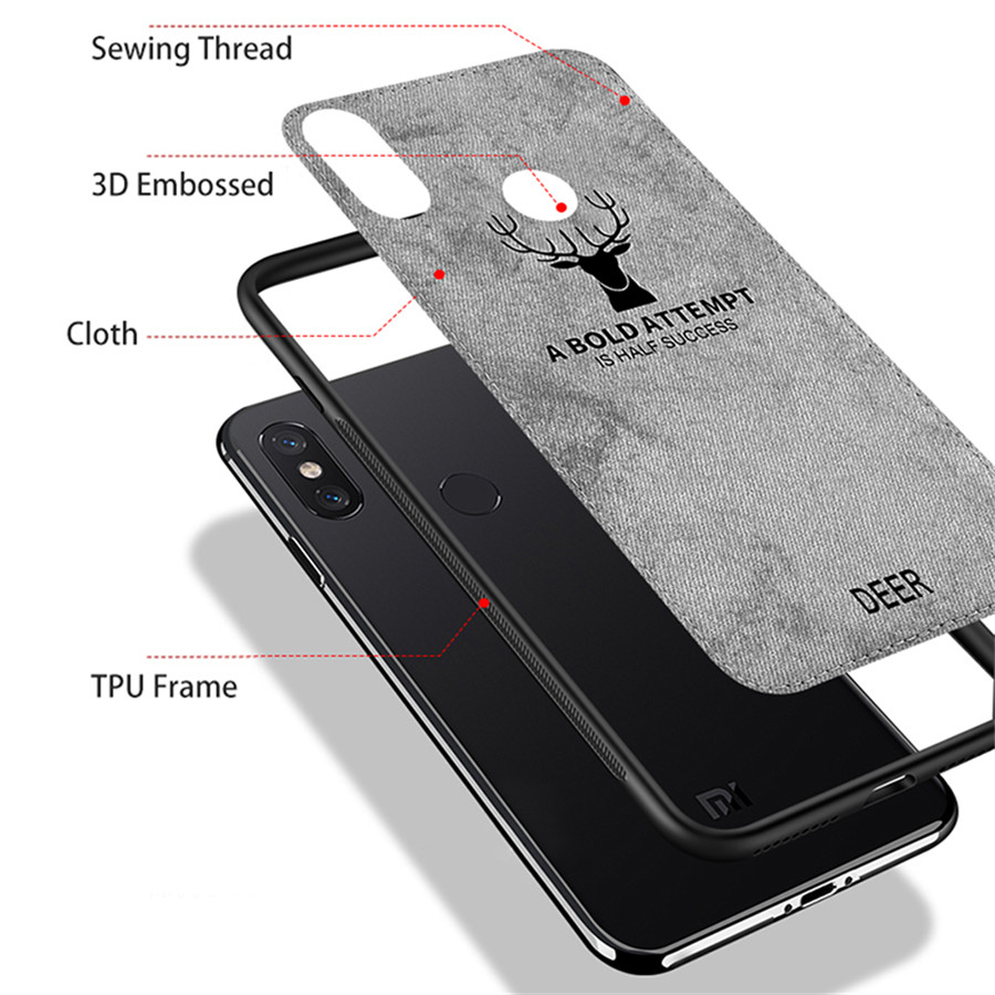 Bakeeytrade-Deer-Shockproof-Cloth-Soft-TPU-Back-Cover-Protective-Case-for-Xiaomi-Redmi-Note-6-Pro-No-1373867-9