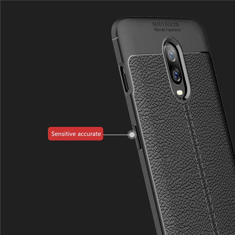 Bakeeytrade-Litchi-Pattern-Shockproof-Soft-TPU-Back-Cover-Protective-Case-for-OnePlus-6T-1390958-6