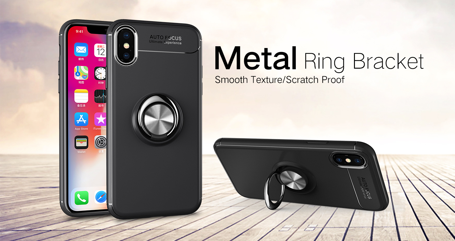 C-KU-Protective-Case-For-iPhone-XS-360ordm-Rotating-Ring-Grip-Kicktand-Back-Cover-1378405-5