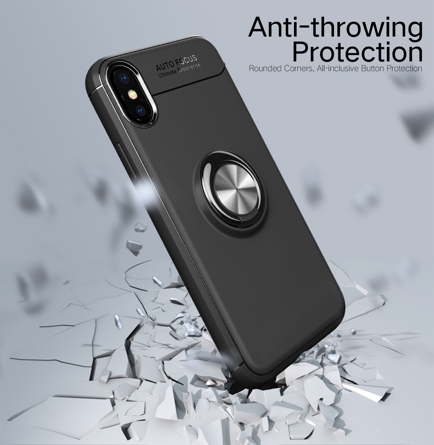 C-KU-Protective-Case-For-iPhone-XS-360ordm-Rotating-Ring-Grip-Kicktand-Back-Cover-1378405-9