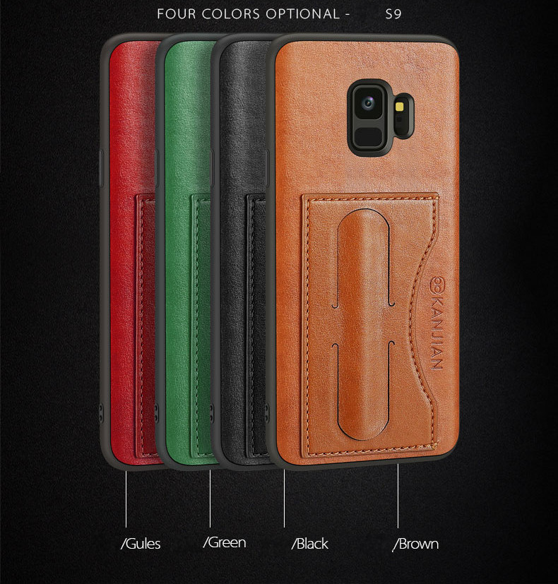 Card-Slot-PU-Leather-Kickstand-Magnetic-Case-for-Samsung-Galaxy-S9-1269379-2