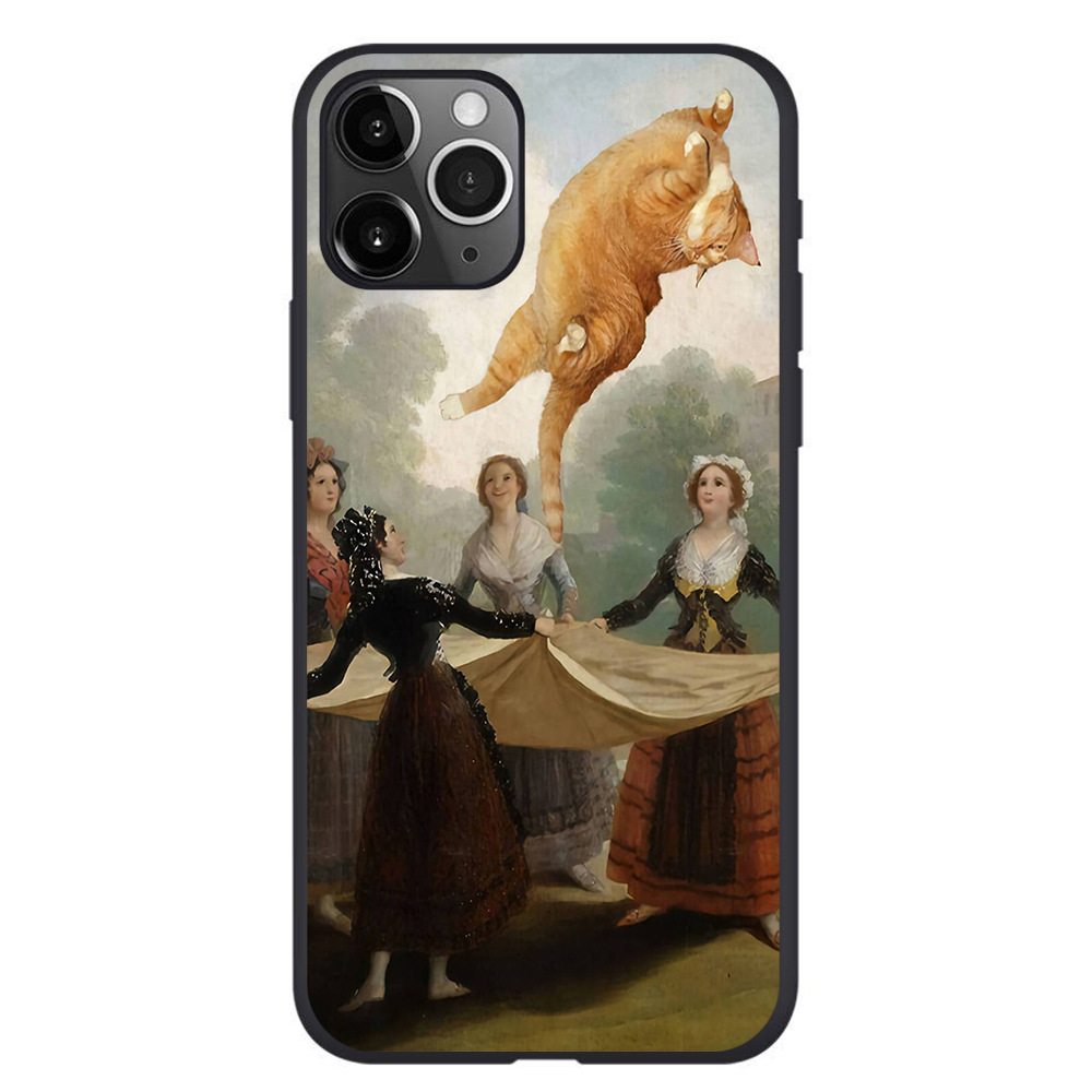 Creative-Retro-Oil-Painting-Cat-Pattern-Protective-Case-Back-Cover-for-iPhone-11--11-Pro--11-Pro-Max-1727647-3