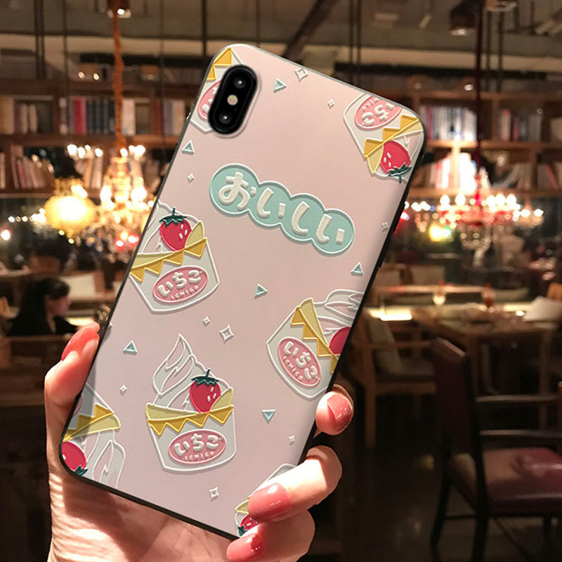 Fashion-Food-Cartoon-Pattern-3D-Embossed-TPU-Protective-Case-for-iPhone-X--XS--XR--XS-Max--6--7--8---1543306-4