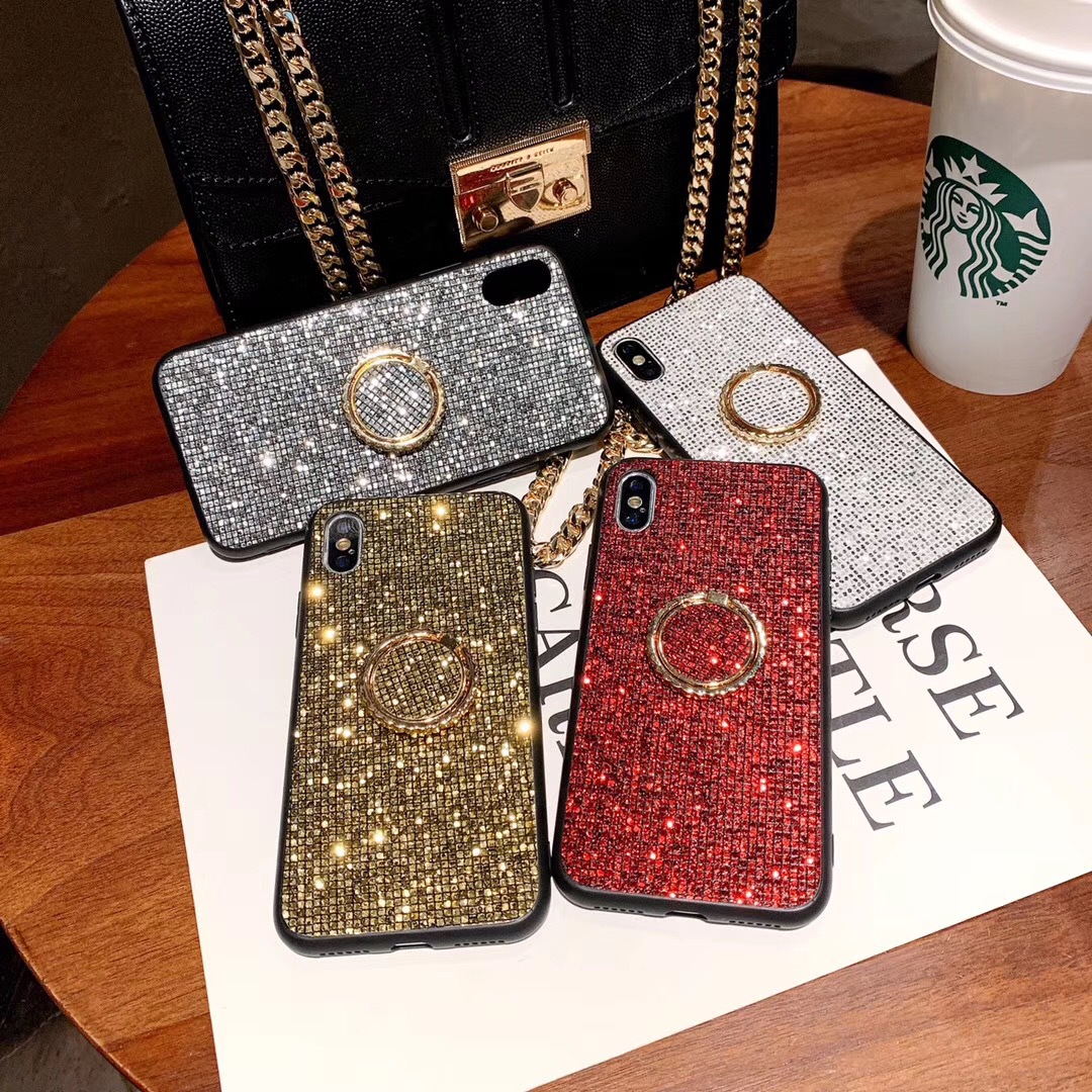 Fashion-for-iPhone-XS-Max--7--8-Case-Rhinestone-Glitter-Decoration-Shockproof-with-Bracket-Stand-Pro-1441061-1