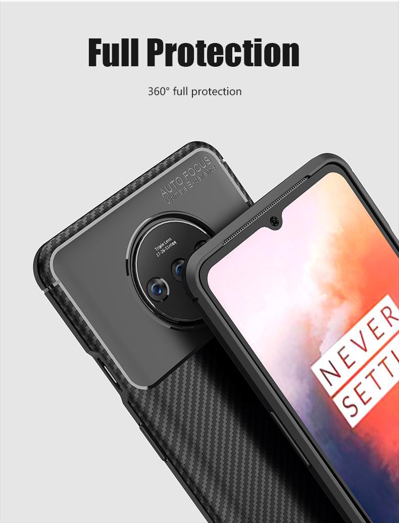 For-OnePlus-7T-Bakeey-Luxury-Carbon-Fiber-Shockproof-Anti-fingerprint-Silicone-Protective-Case-1602793-4