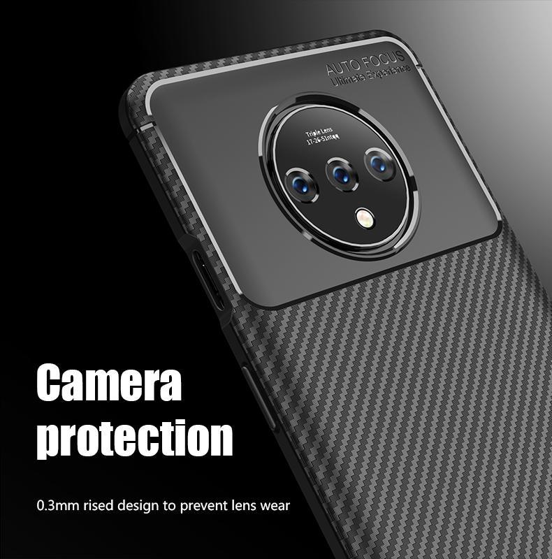 For-OnePlus-7T-Bakeey-Luxury-Carbon-Fiber-Shockproof-Anti-fingerprint-Silicone-Protective-Case-1602793-5