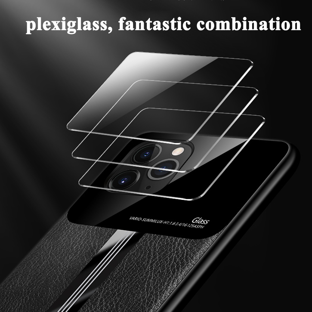 For-Xiaomi-Redmi-Note-8-Pro-Case-Bakeey-Luxury-Business-PU-Leather-Mirror-Glass-Shockproof-Anti-scra-1630940-3