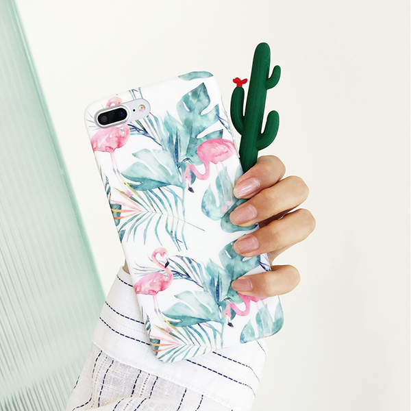 For-iPhone-X--6-Plus-Case-Fashion-INS-Style-Flamingo-Pattern-Protective-Case-Back-Cover-1428176-2