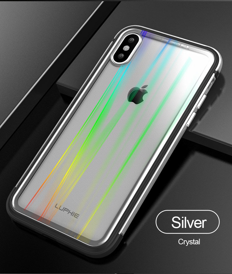 Luphie-Protective-Case-For-iPhone-XRXSXS-Max-Gradient-Color-Scratch-Resistant-Tempered-GlassAluminum-1357754-9