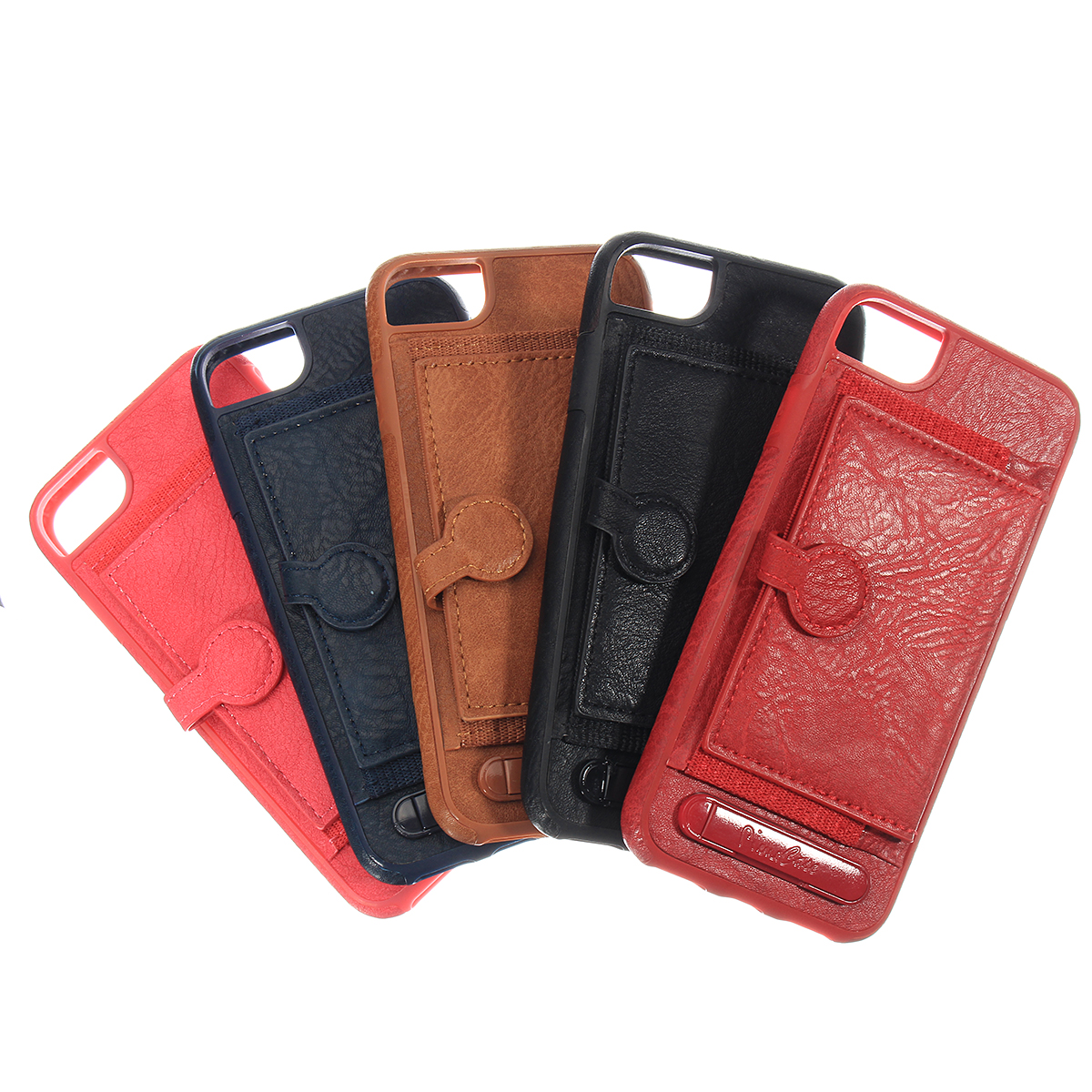 Multifunction-Card-Slot-Bracket-PU-Leather-Shockproof-Case-for-iPhone-8-1229175-5