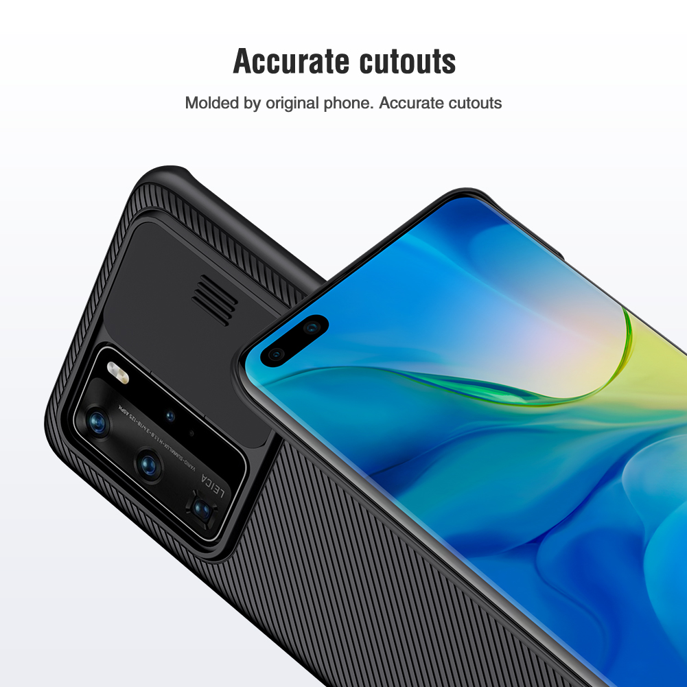 NILLKIN-Bumper-with-Slide-Lens-Cover-Shockproof-Anti-Scratch-TPU--PC-Protective-Case-for-Huawei-P40--1738988-5