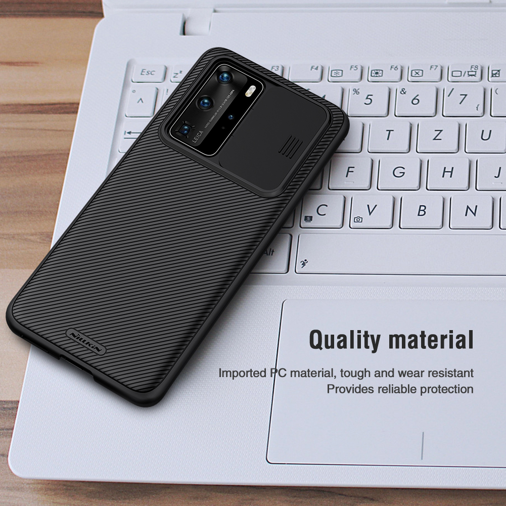 NILLKIN-Bumper-with-Slide-Lens-Cover-Shockproof-Anti-Scratch-TPU--PC-Protective-Case-for-Huawei-P40--1738988-7