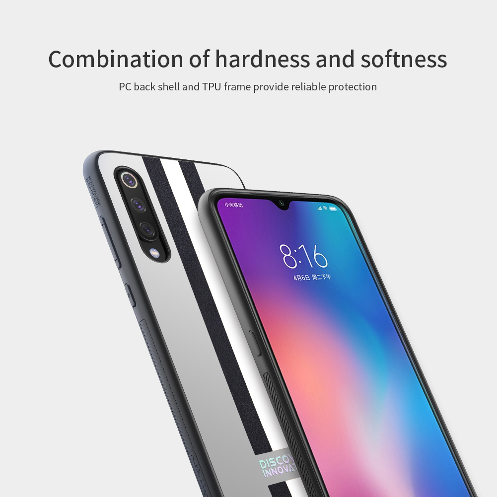 NILLKIN-Reflective-Stripe-Shockproof-Non-slip-TPU-Bumper-Hard-PC-Protective-Case-for-Xiaomi-Mi-9--Mi-1498789-8