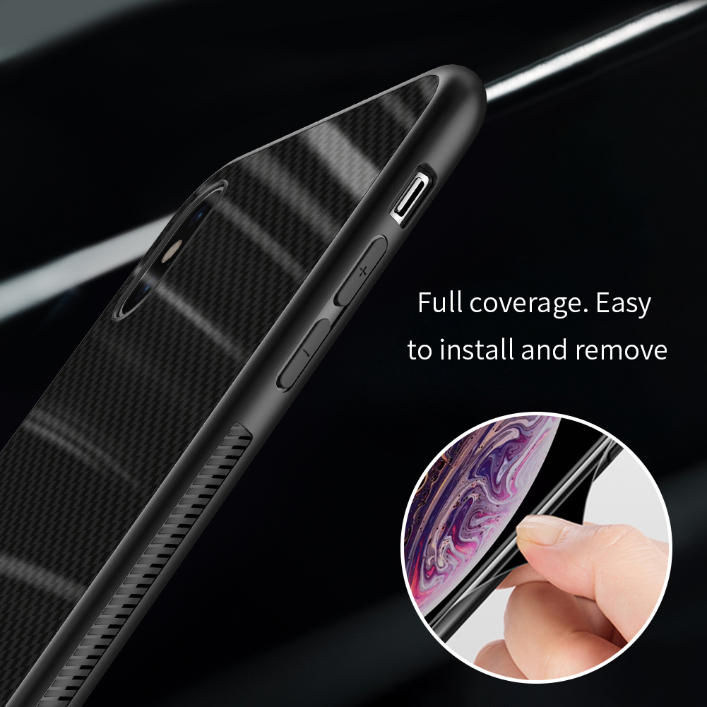 NILLKIN-Shockproof-Tempered-Glass--Soft-TPU-Back-Cover-Protective-Case-for-iPhone-XS-1415299-3