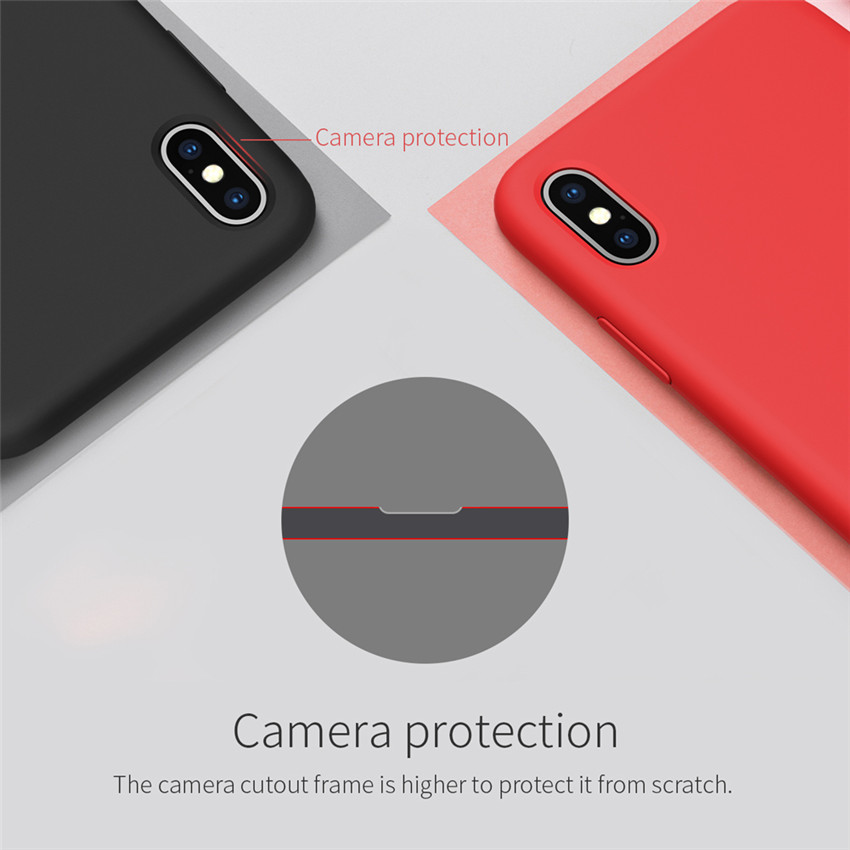 NILLKIN-Smooth-Shockproof-Liquid-Silicone-Rubber-Back-Cover-Protective-Case-for-iPhone-XS-Max-1416674-5