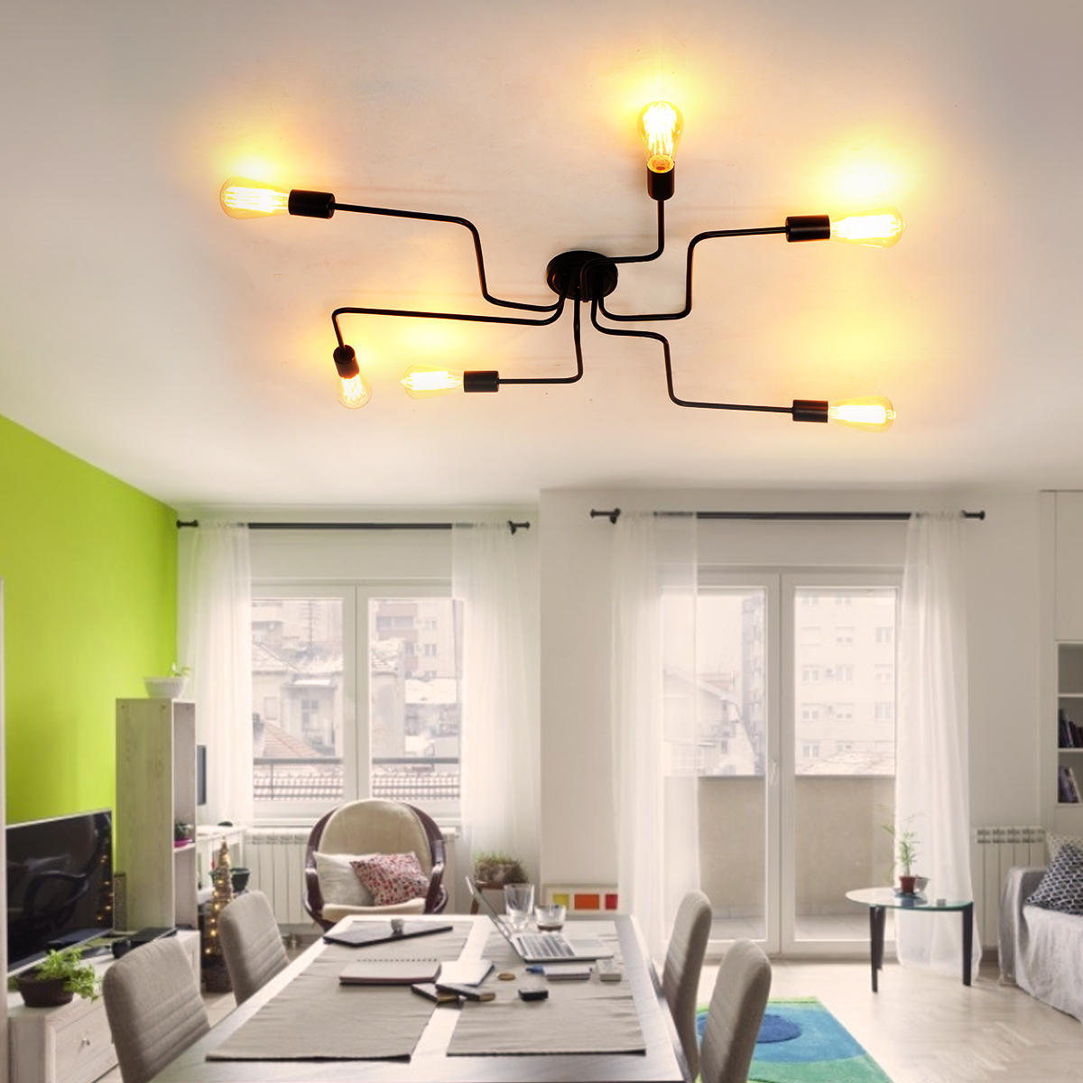 110-240V-468-Heads-LED-Ceiling-Chandelier-Pendant-Lamp-Lampshade-Study-Bedroom-1794614-12