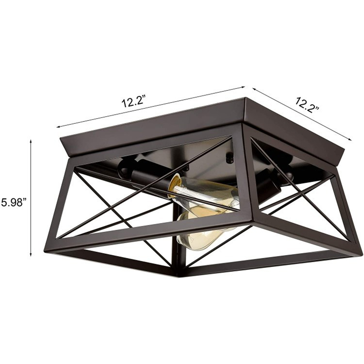 110V-2-Heads-E26-Square-Lamp-Shade-Chandelier-Ceiling-Pendant-Light-Fixtures-Without-Bulb-1722037-10