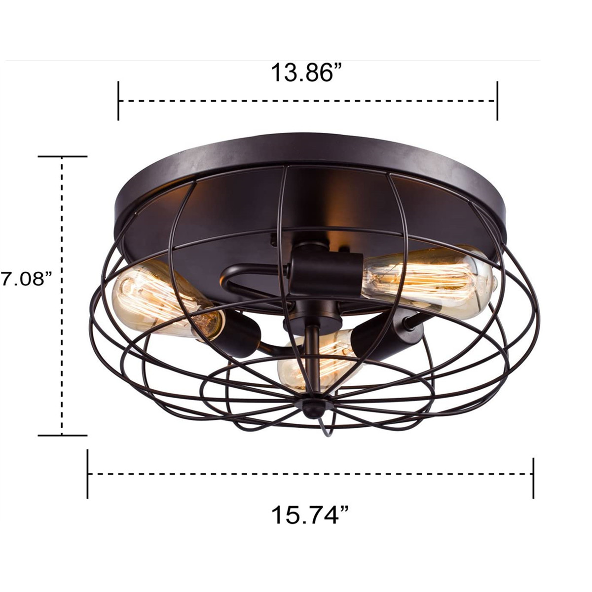 16quot-3-Light-Industrial-Pendant-Ceiling-Light-Fixture-Chandelier-Metal-Metal-1704842-2