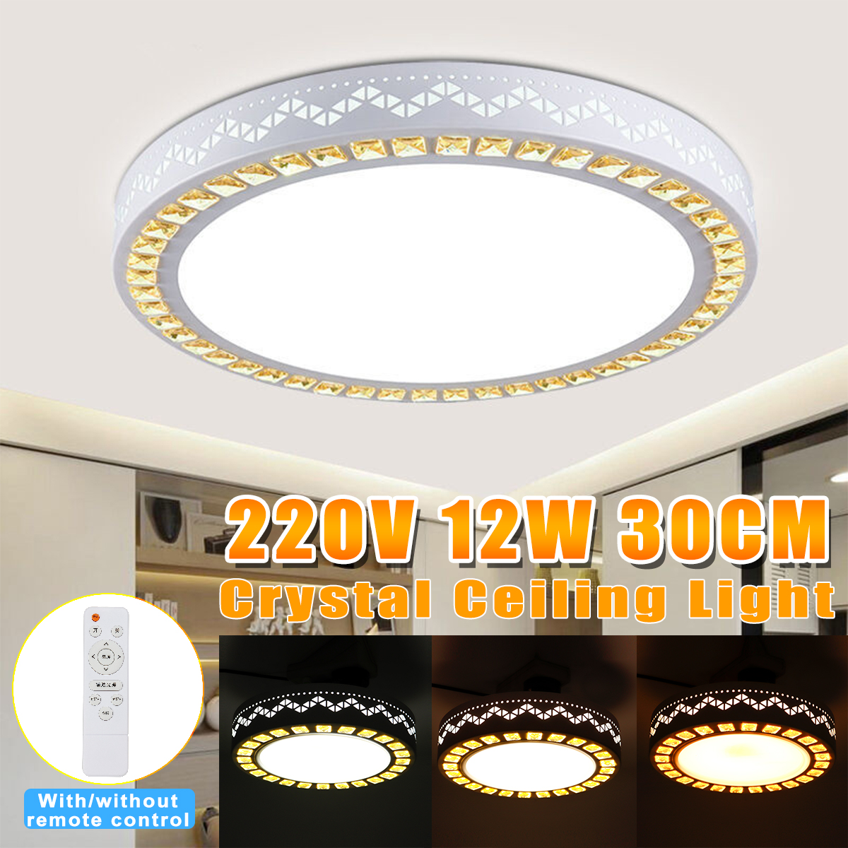 220V-12W-Dimmable-LED-Round-Ceiling-Light-Fixture-Thin-Flush-Mount-Home-1602982-1