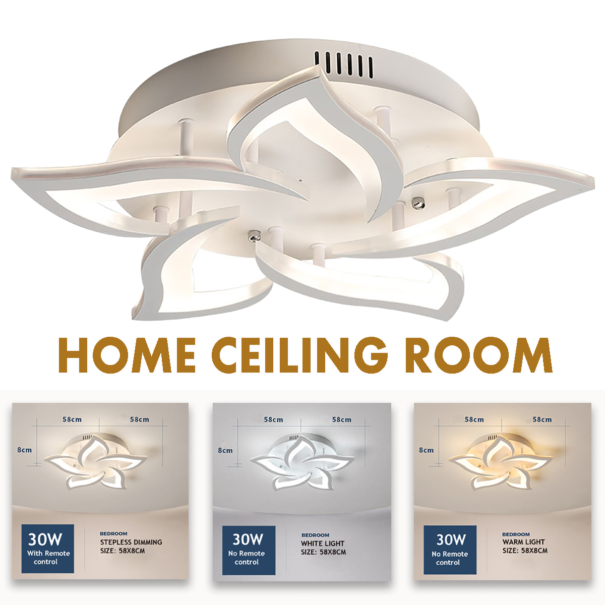 30W-LED-Ceiling-Light-Pendant-Lamp-Hallway-Bedroom-Dimmable-Remote-Fixture-Decor-1753788-2