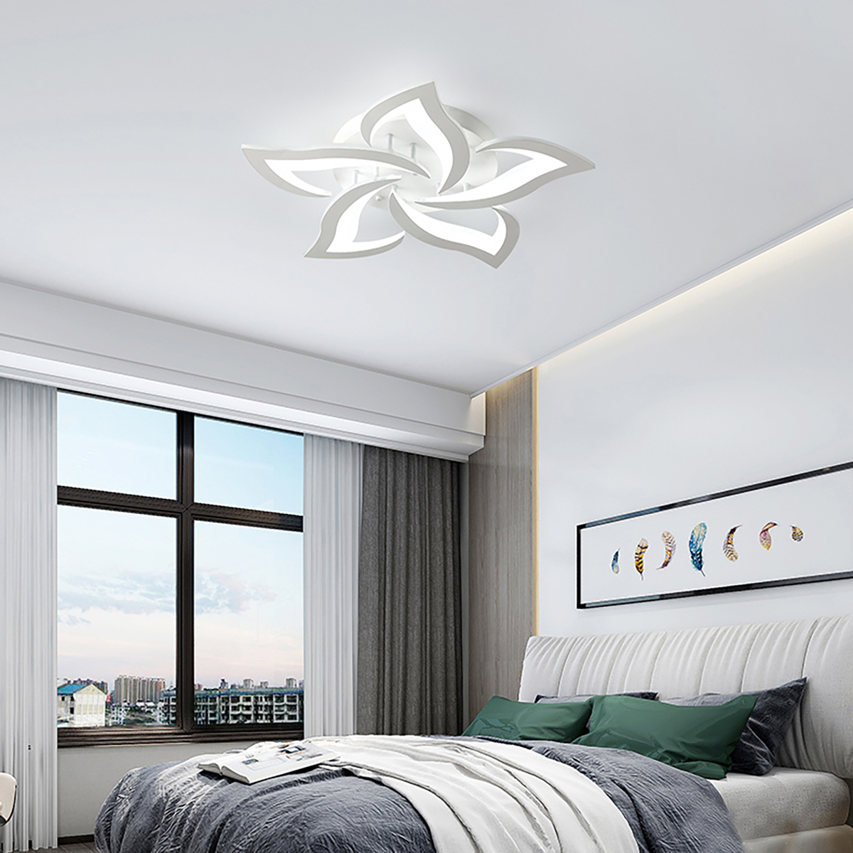 30W-LED-Ceiling-Light-Pendant-Lamp-Hallway-Bedroom-Dimmable-Remote-Fixture-Decor-1753788-4